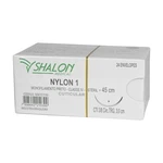 FIO SUTURA NYLON PRETO CUTICULAR TAM 1 45CM C/24UN SHALON (1-45CM-AG3/8CIR.TRG3.0)