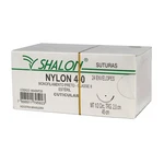 FIO SUTURA NYLON PRETO CUTICULAR TAM 4-0 45CM C/24UN SHALON (4-0-45CM-AG1/2CIR.TRG2,0)