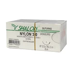 FIO SUTURA NYLON PRETO CUTICULAR TAM 3-0 45CM C/24UN SHALON (3-0-45CM-AG1/2CIR.TRG2.0)